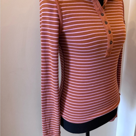 We The Free Lake Henley Striped Top - Picture 4 of 7